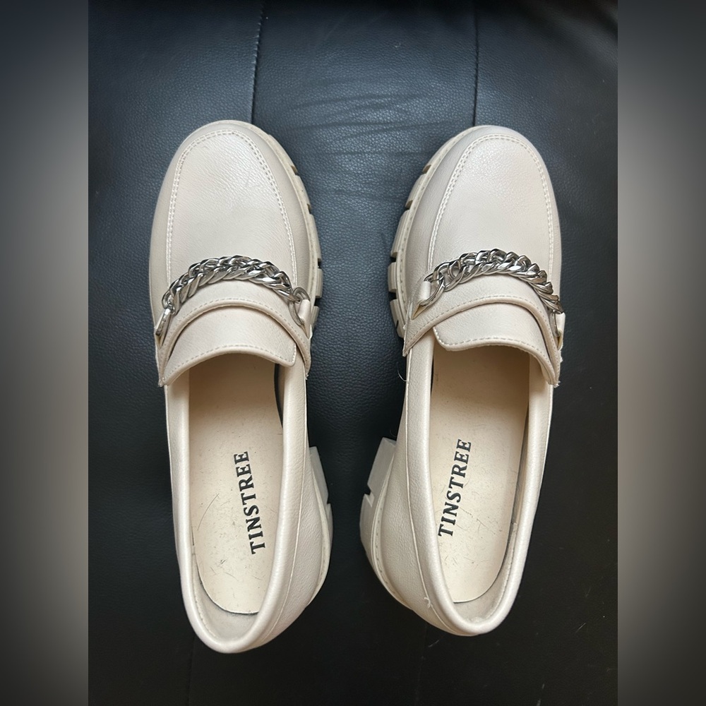 White Chunky Loafers